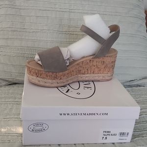 STEVE MADDEN PRIMA TAUPE SUEDE SHOES